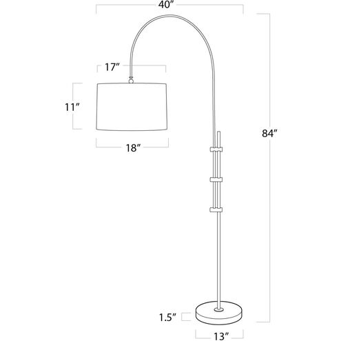 Arc 84 inch 100.00 watt Oil Rubbed Bronze Floor Lamp Portable Light