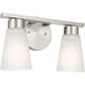 Stamos 2 Light 13 inch Brushed Nickel Bath Vanity Light Wall Light, 2 Arm