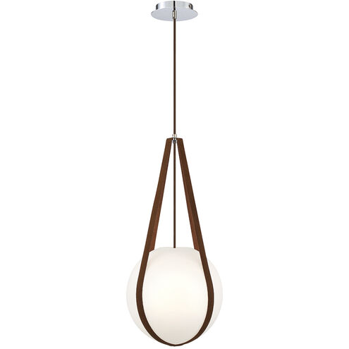 Rosemount 1 Light 12.25 inch Chrome Pendant Ceiling Light in White
