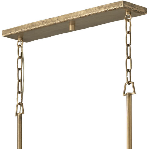 Farrah LED 60 inch Burnished Gold Chandelier Ceiling Light, Linear & Oval