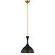 AERIN Lucerne 1 Light 9 inch Midnight Black and Burnished Brass Pendant Ceiling Light in Burnished Brass / Midnight Black