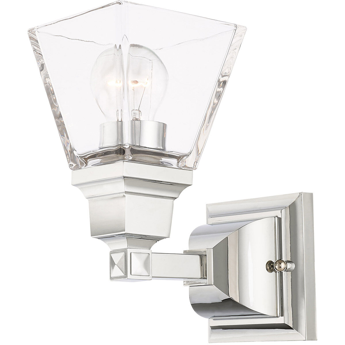 Mission 1 Light 5 inch Polished Chrome Sconce Wall Light
