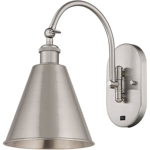 Ballston Cone 1 Light 8 inch Brushed Satin Nickel Sconce Wall Light