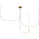 Talis 90.25 inch Brushed Gold Multi Pendant Ceiling Light
