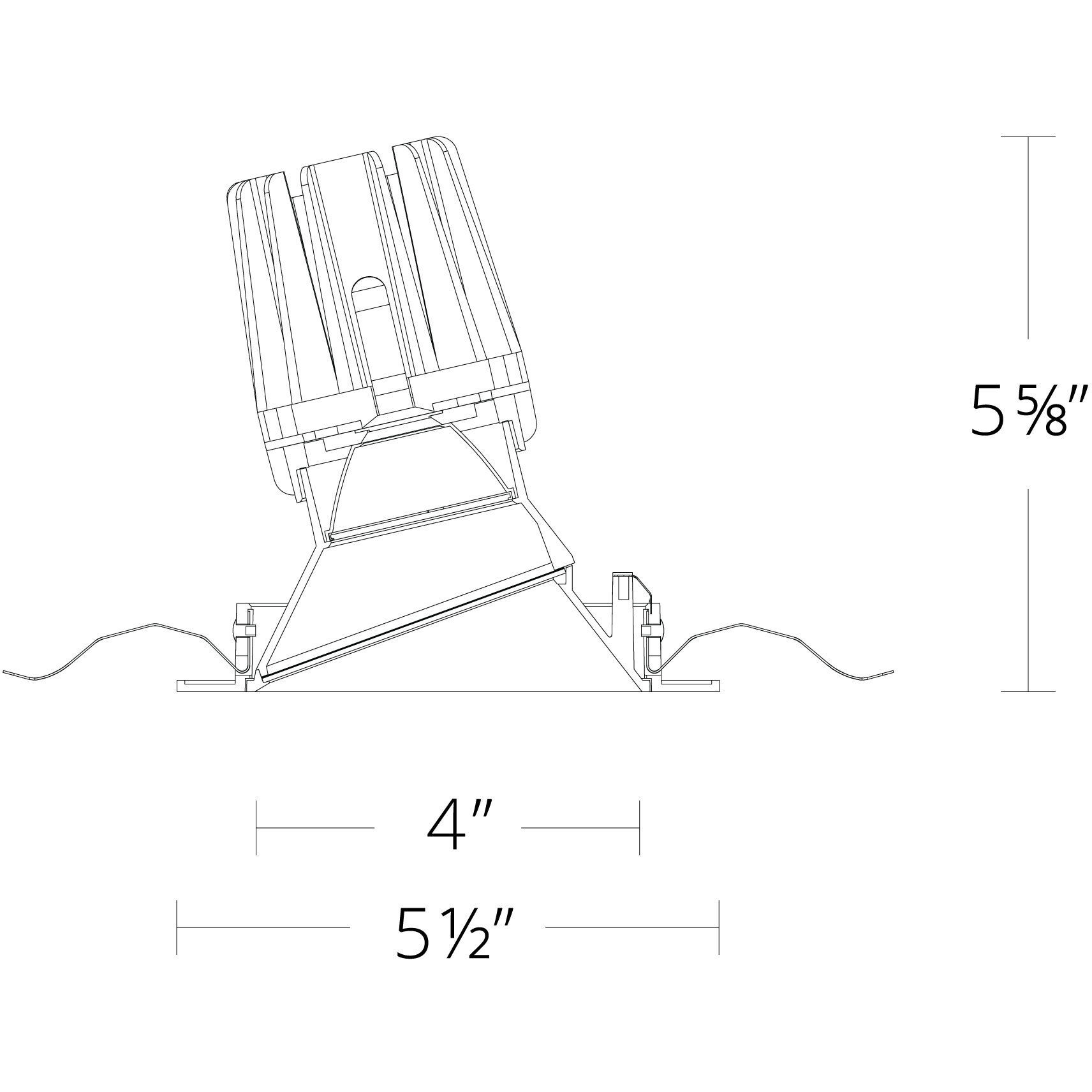 FQ Integrated LED White Recessed Trim in 1800-3000K, 4" LED
