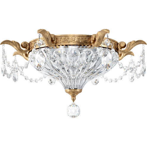 Milano 2 Light 17 inch Heirloom Gold Flush Mount Ceiling Light in Cast Heirloom Gold, Milano Spectra 