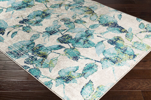 Paramount 35 X 22 inch Teal Rug in 2 x 3, Rectangle