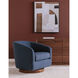 Oscy Blue Swivel Chair