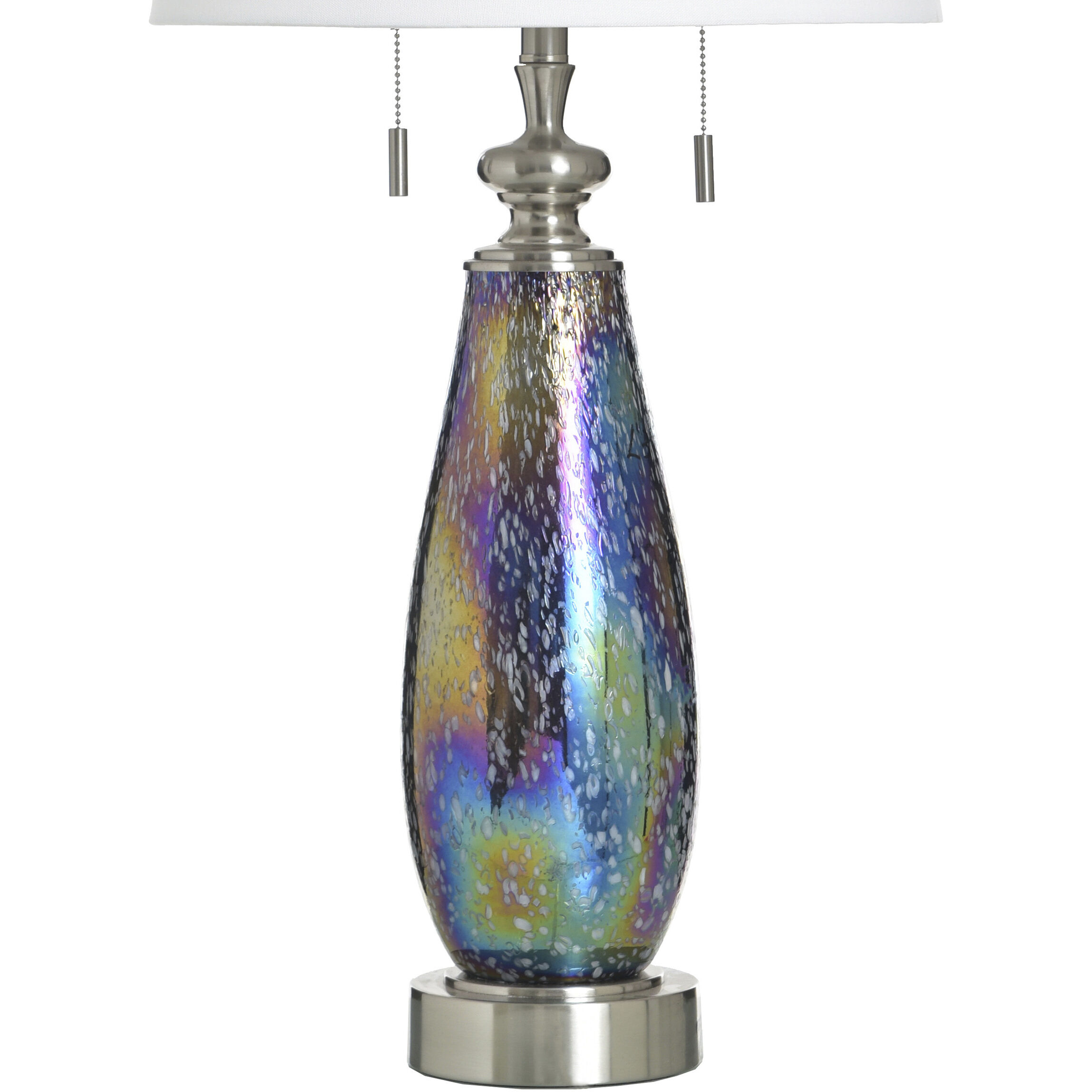 Wellen 34 inch 60 watt Wellen and White Table Lamp Portable Light