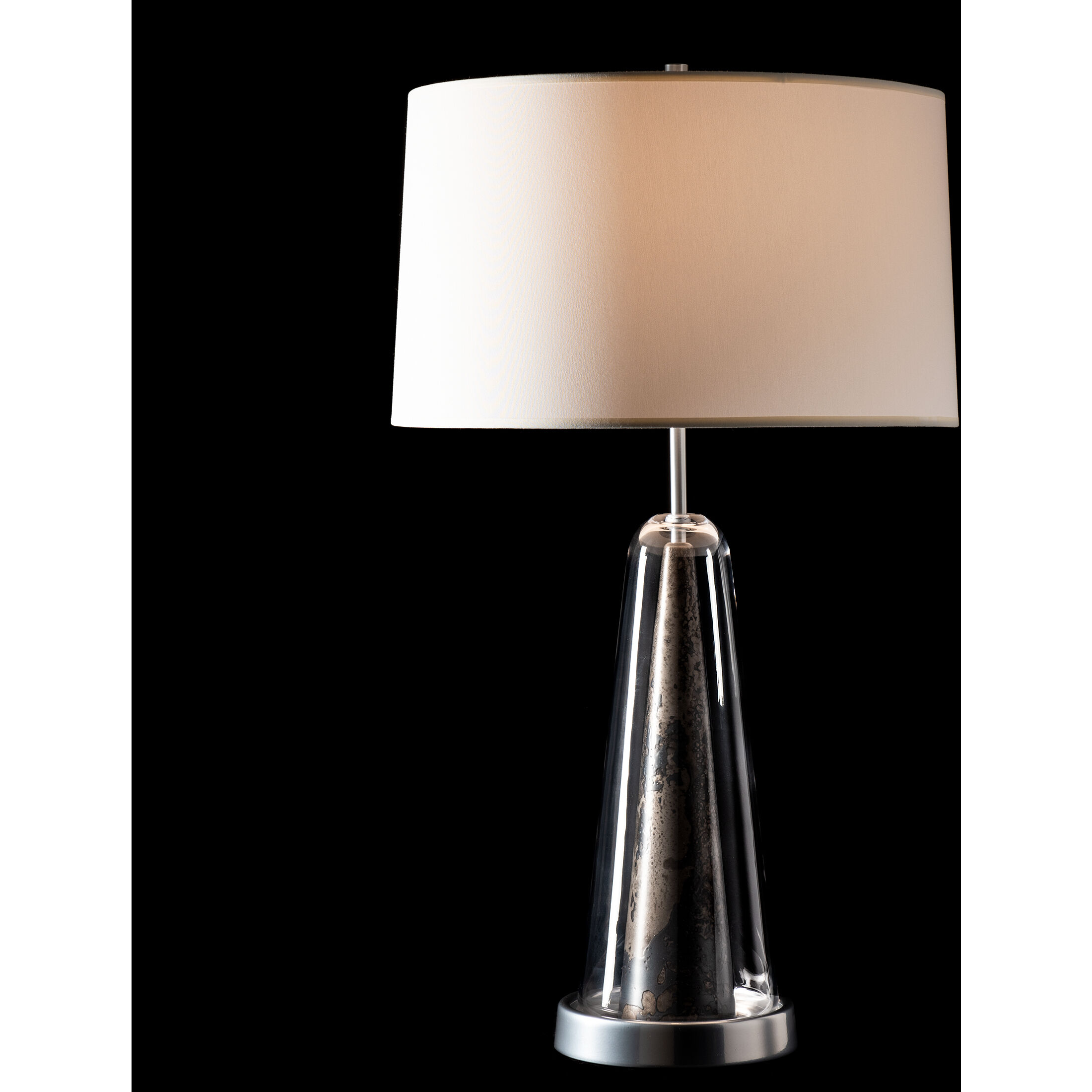 Spire 32.2 inch Sterling and Clear Steel Table Lamp Portable Light