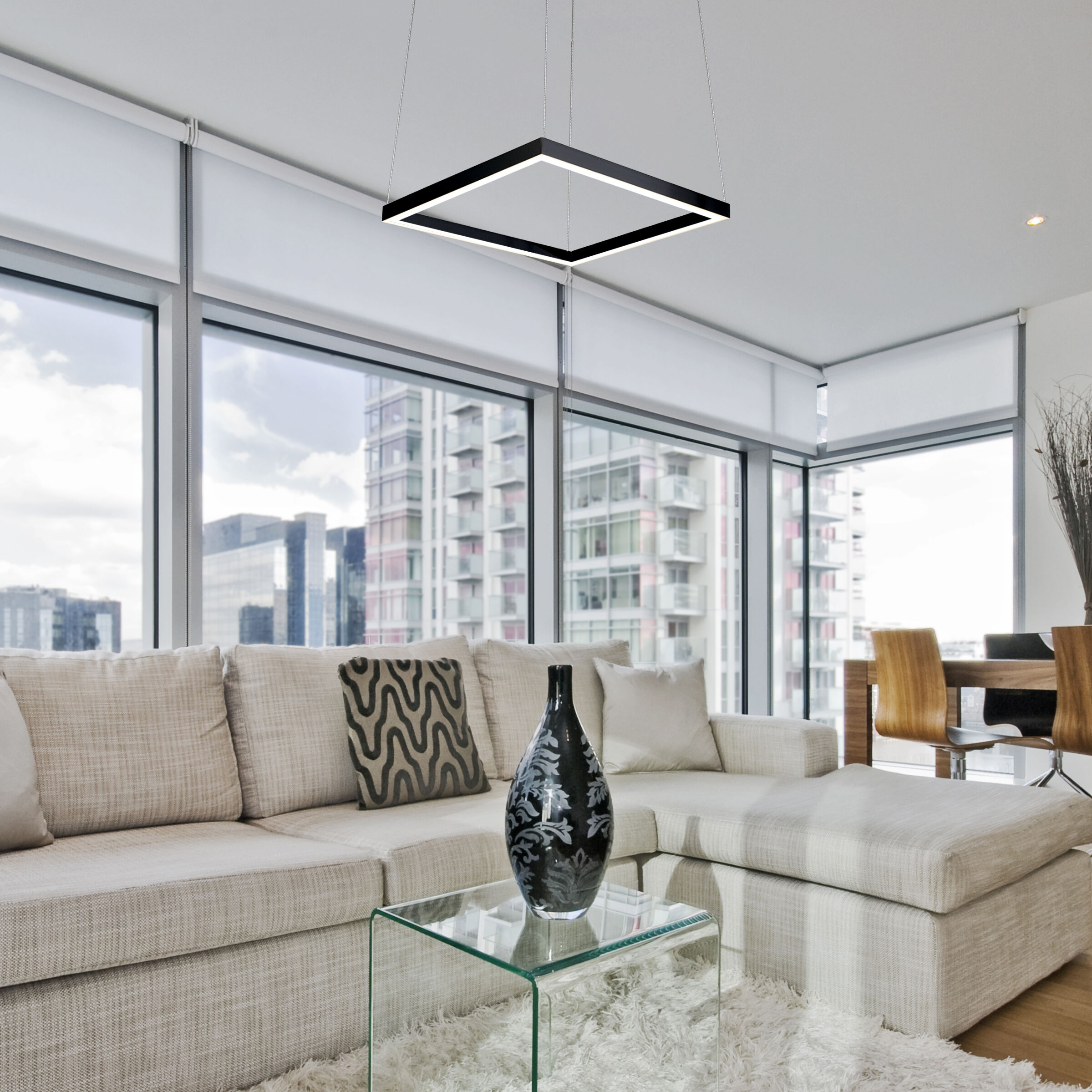 Atria 19.75 inch Black Pendant/Chandelier Ceiling Light