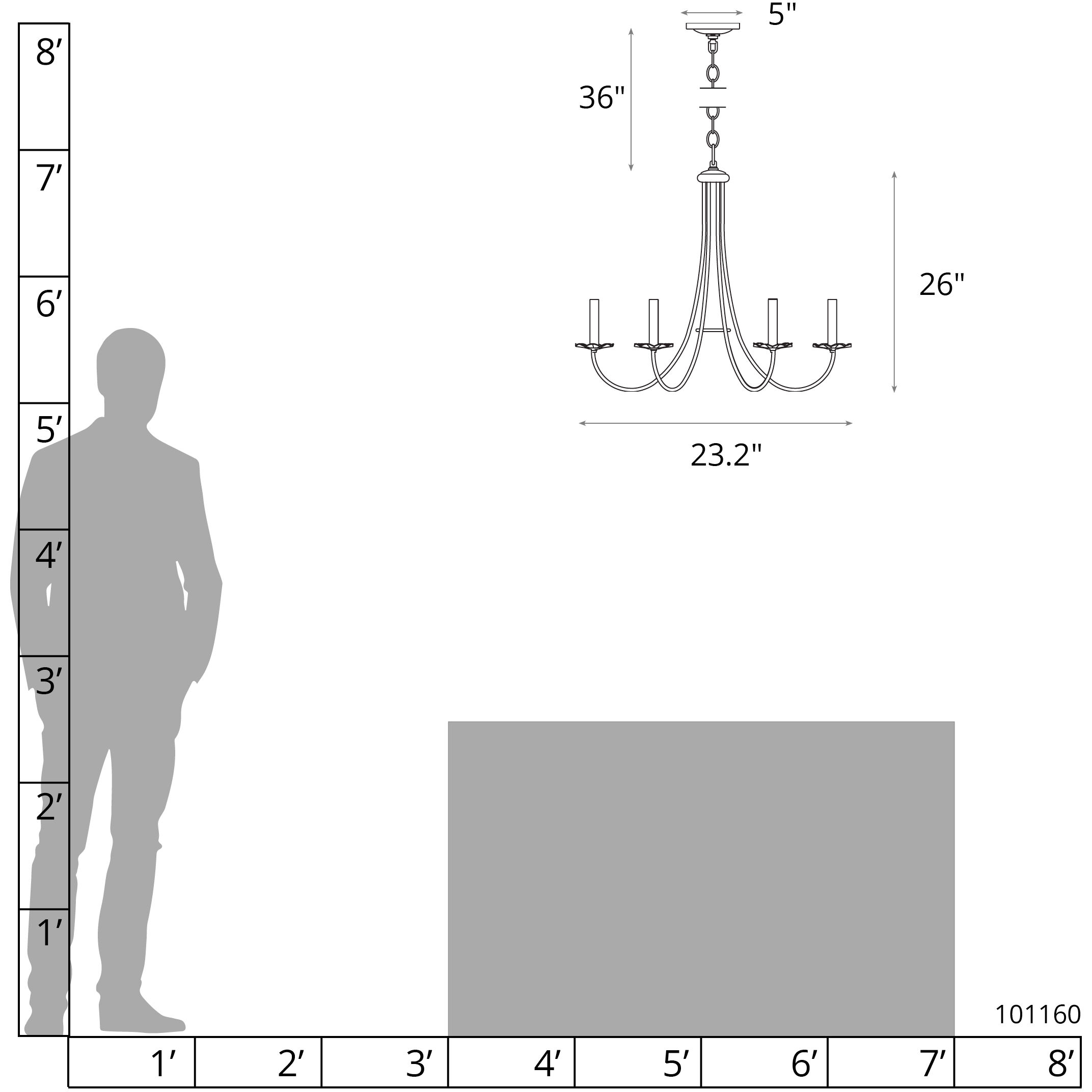 Simple Sweep 6 Light 26 inch Soft Gold Chandelier Ceiling Light