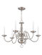 Williamsburgh 6 Light 24 inch Brushed Nickel Chandelier Ceiling Light