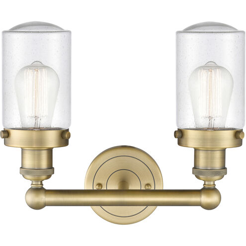Dover 2 Light 15.5 inch Brushed Brass Bath Vanity Light Wall Light in Seedy