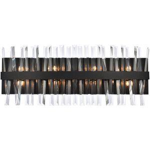 Serephina 8 Light 30 inch Black Bath Sconce Wall Light