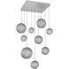 Gaia LED 30 inch Classic Silver Multi-Pendant Ceiling Light in 3000K LED, Smoke