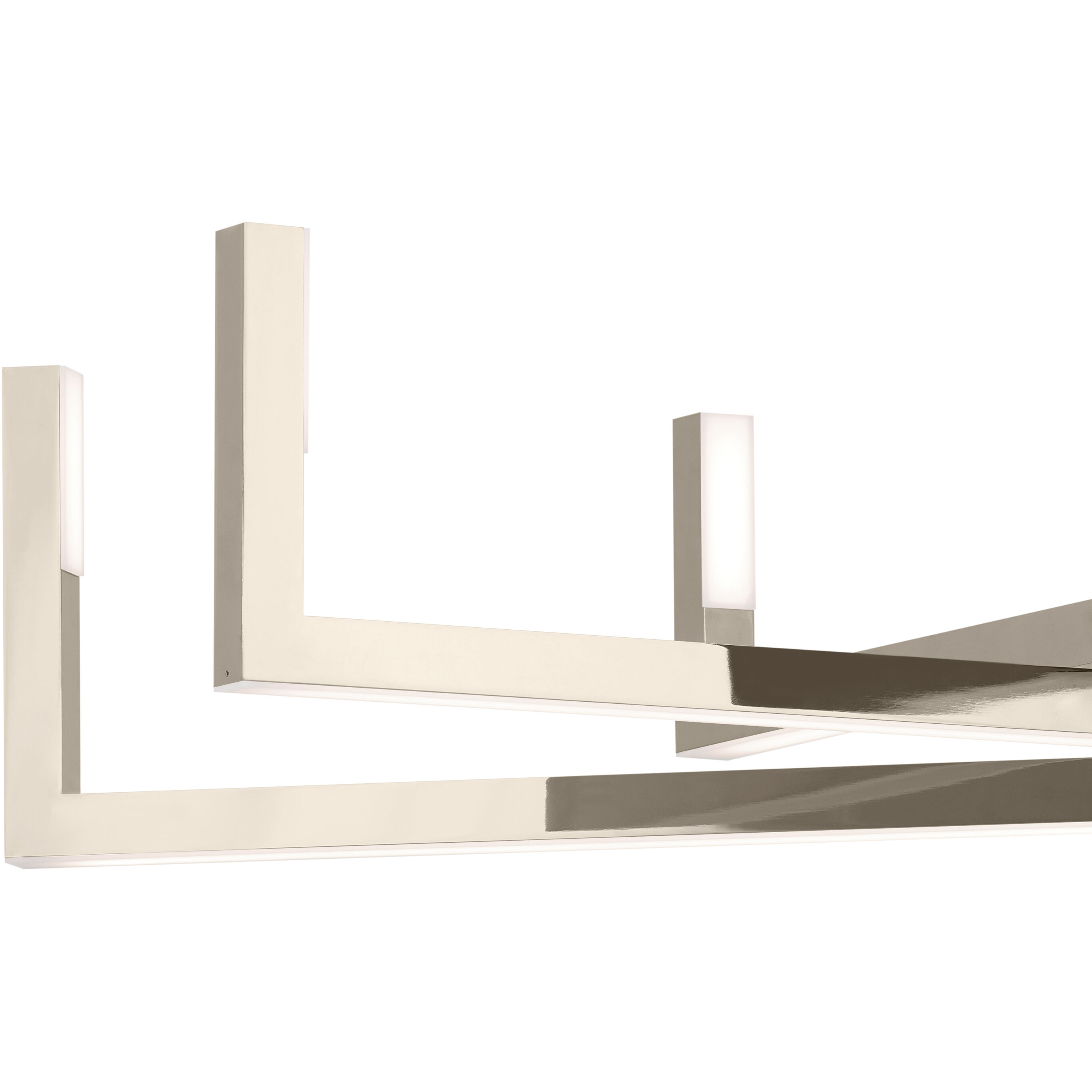 Priam LED 38 inch Polished Nickel Chandelier Ceiling Light, Medium