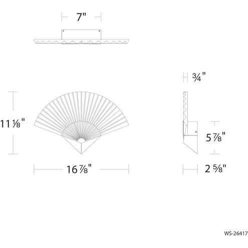 Sensu Wall Sconce Wall Light in Antique Nickel