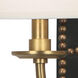 Williamsburg Lightfoot 2 Light 13.5 inch Blacksmith Black Wall Sconce Wall Light in Aged Brass