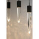Quartz LED 13 inch Black Multi-Light Pendant Ceiling Light