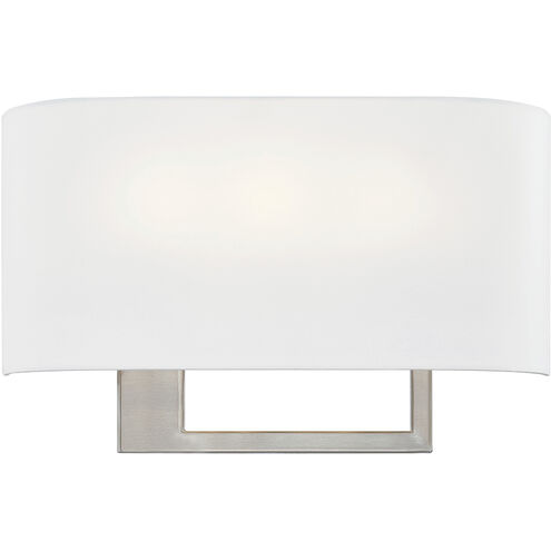 Textile Collection Wall Sconce Wall Light in Brushed Nickel, Callie Family
