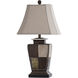 Signature 29 inch 100 watt Bronze and Cream Table Lamp Portable Light