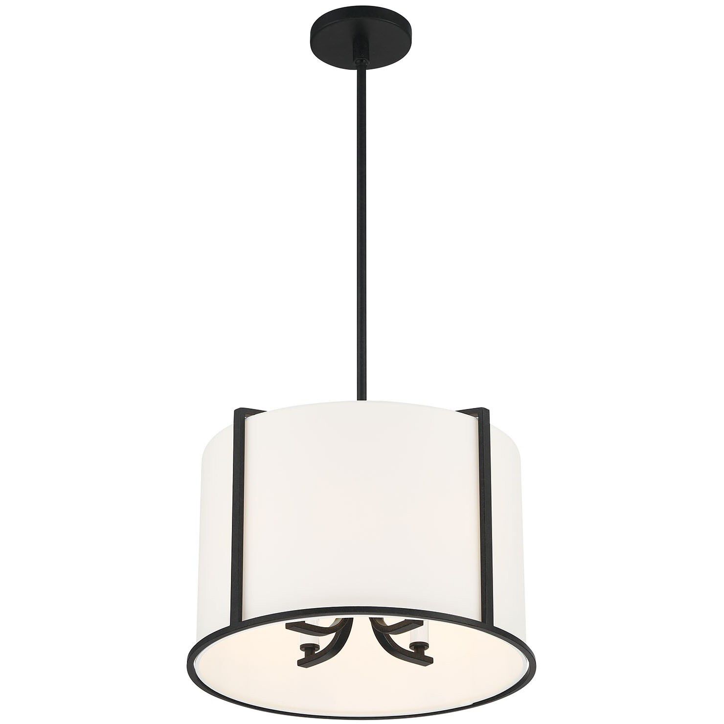 Carlyn 4 Light 16 inch Black Mini Chandelier Ceiling Light