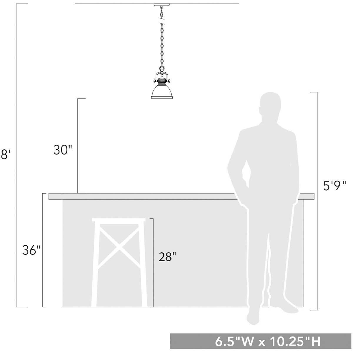 Duncan 1 Light 7 inch Rubbed Bronze Mini Pendant Ceiling Light
