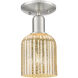 Downtown Urban Bridal Veil 1 Light 5 inch Brushed Satin Nickel Semi-Flush Mount Ceiling Light in Mercury