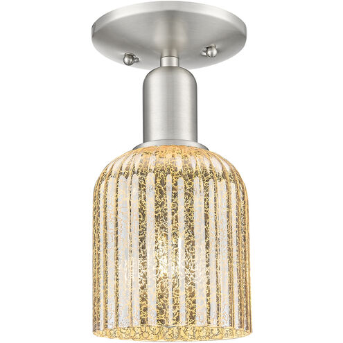 Downtown Urban Bridal Veil 1 Light 5 inch Brushed Satin Nickel Semi-Flush Mount Ceiling Light in Mercury