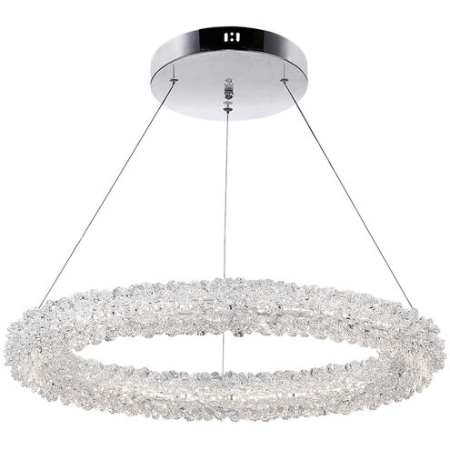 Arielle LED 25 inch Chrome Down Chandelier Ceiling Light