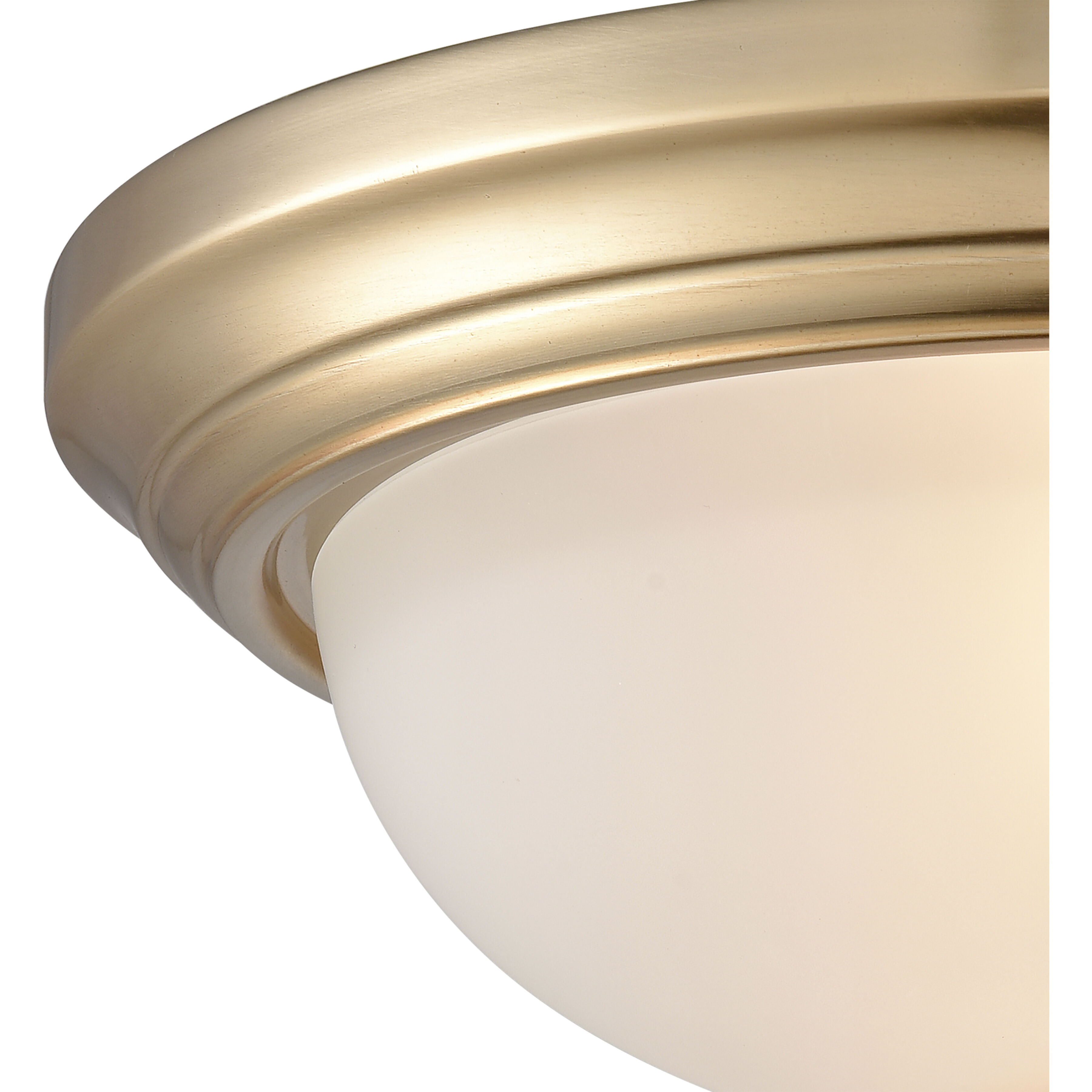 Helena 2 Light 13 inch Satin Gold Flush Mount Ceiling Light