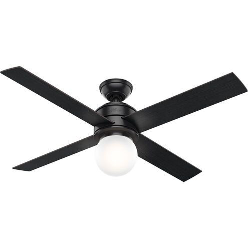 Hepburn 52 inch Matte Black with Black Oak/Mid Century Walnut Blades Ceiling Fan