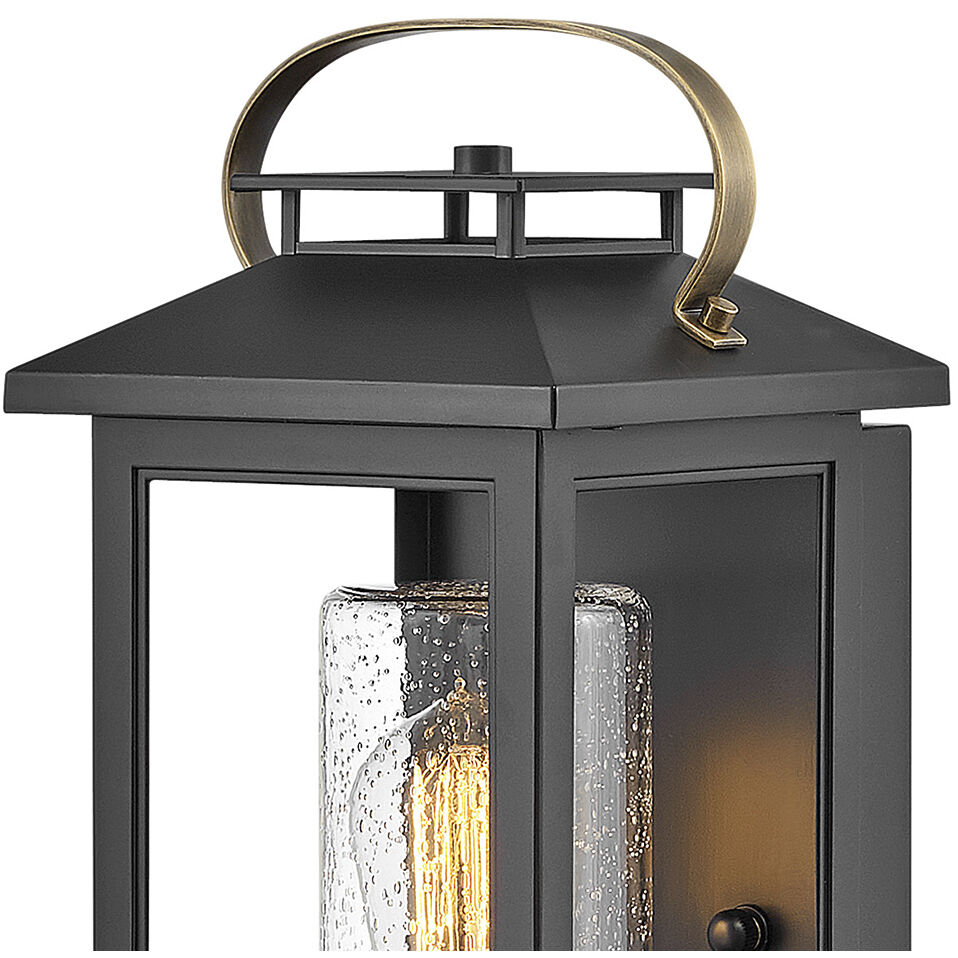 Coastal Elements Atwater Outdoor Wall Mount Lantern in Black, Non-LED, Small