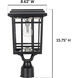 Grand Prairie 15.75 inch Black Solar Light