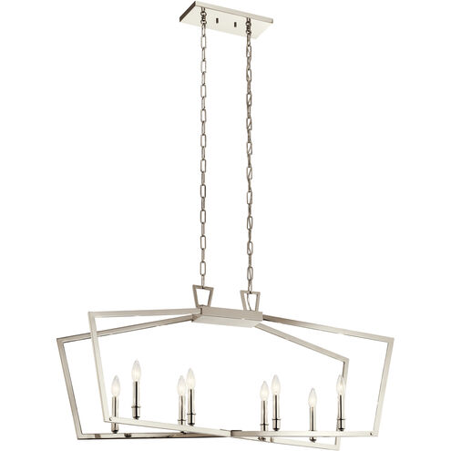 Abbotswell 8 Light 13 inch Polished Nickel Chandelier Linear (Single) Ceiling Light, Single