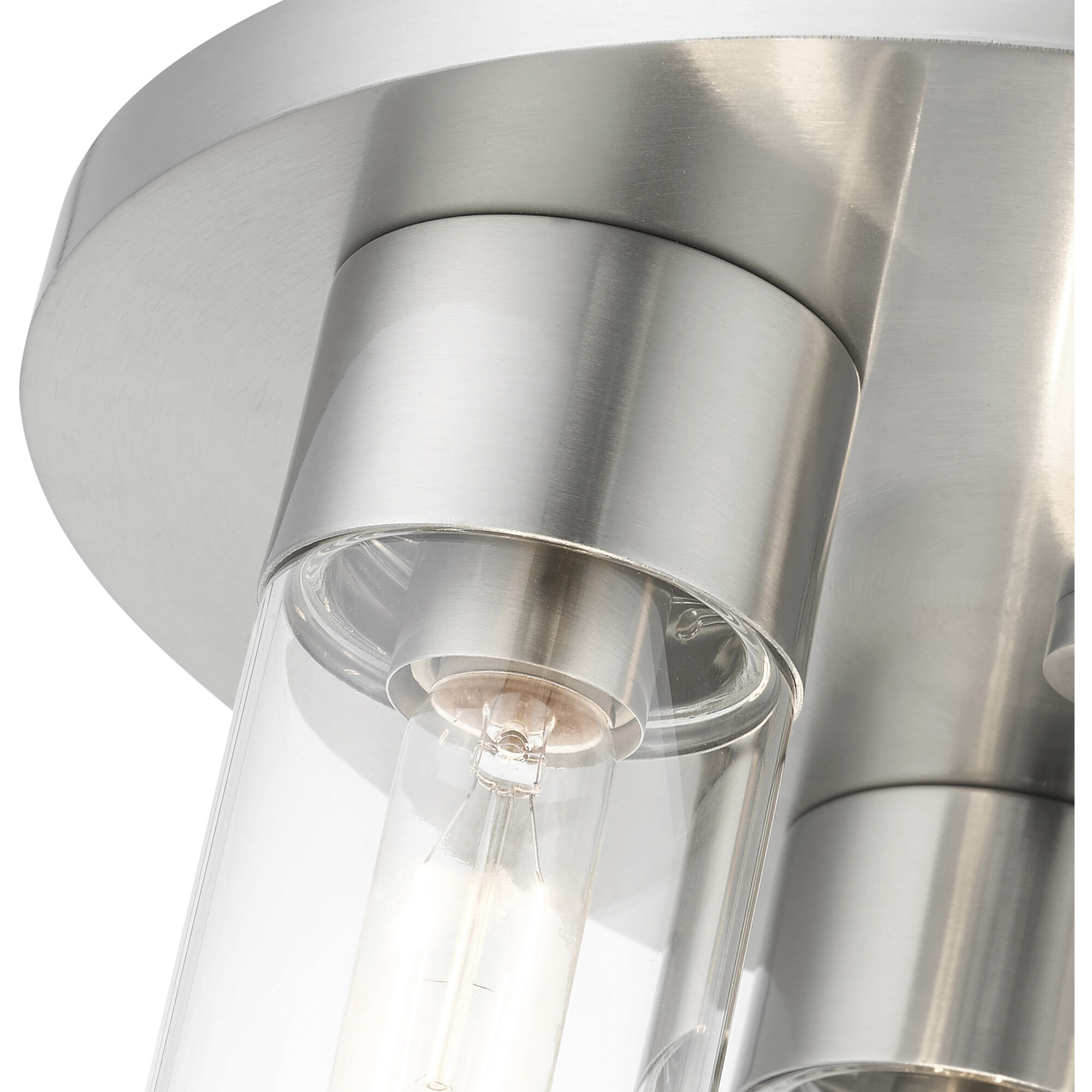 Carson 3 Light 14 inch Brushed Nickel Flush Mount Ceiling Light