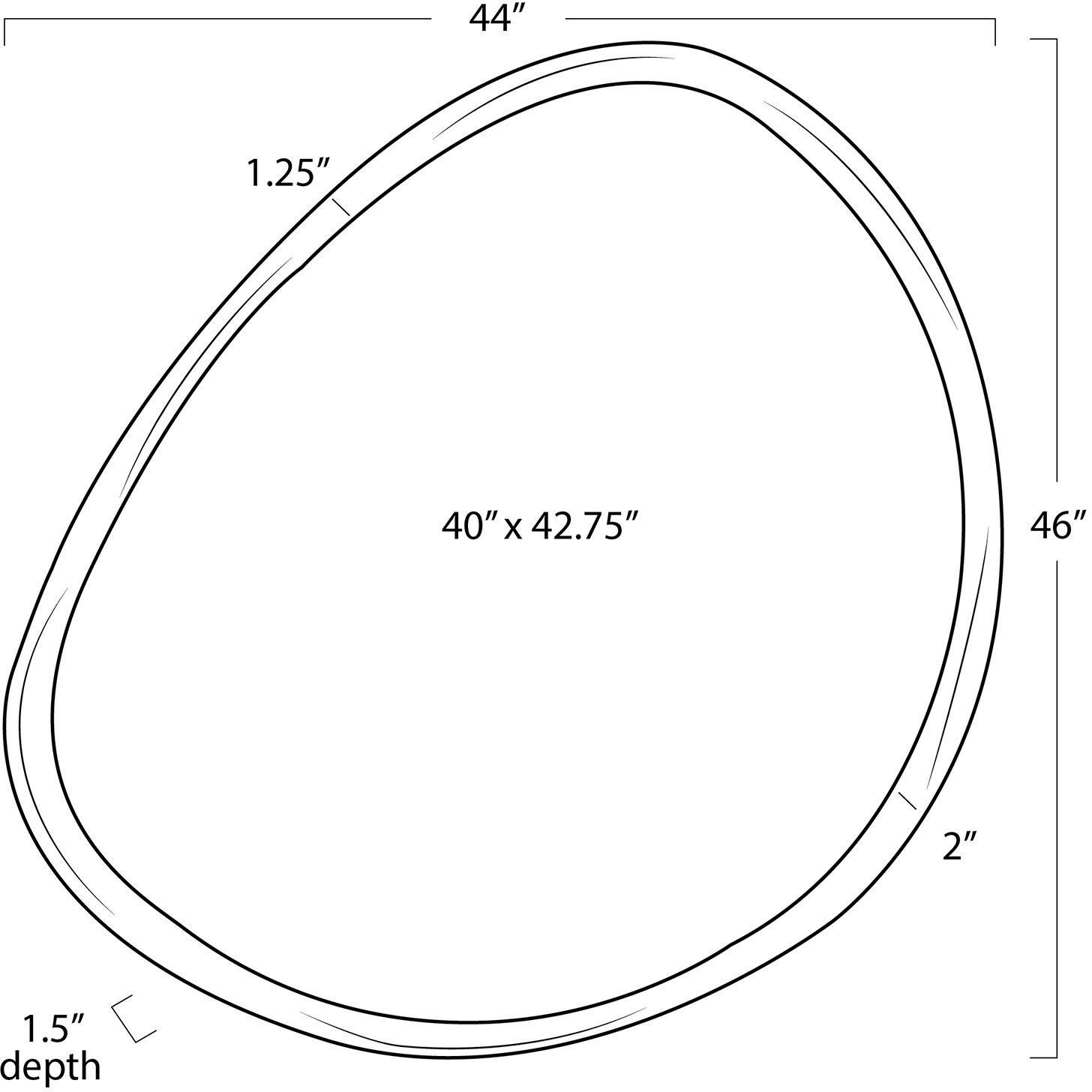 Monte 46 X 44 inch Antique Gold Leaf Mirror