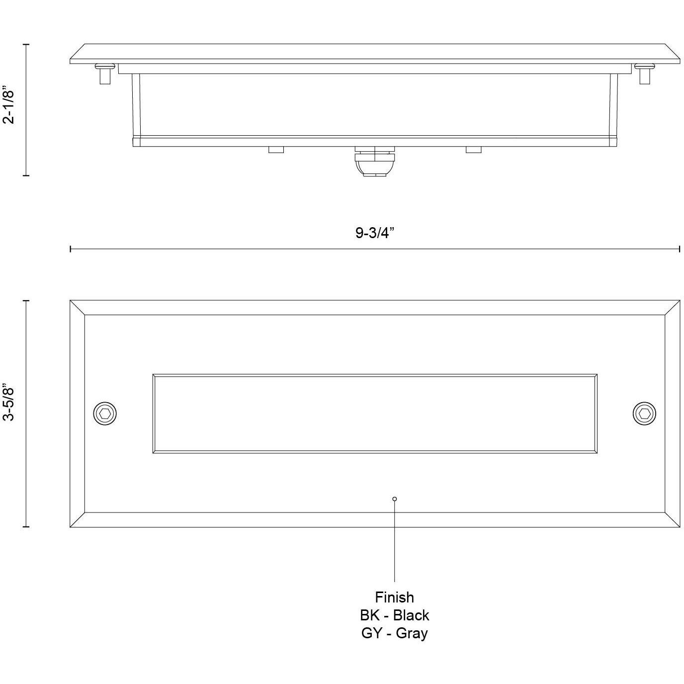 Bristol LED 3.63 inch Gray Exterior Wall/Step Light