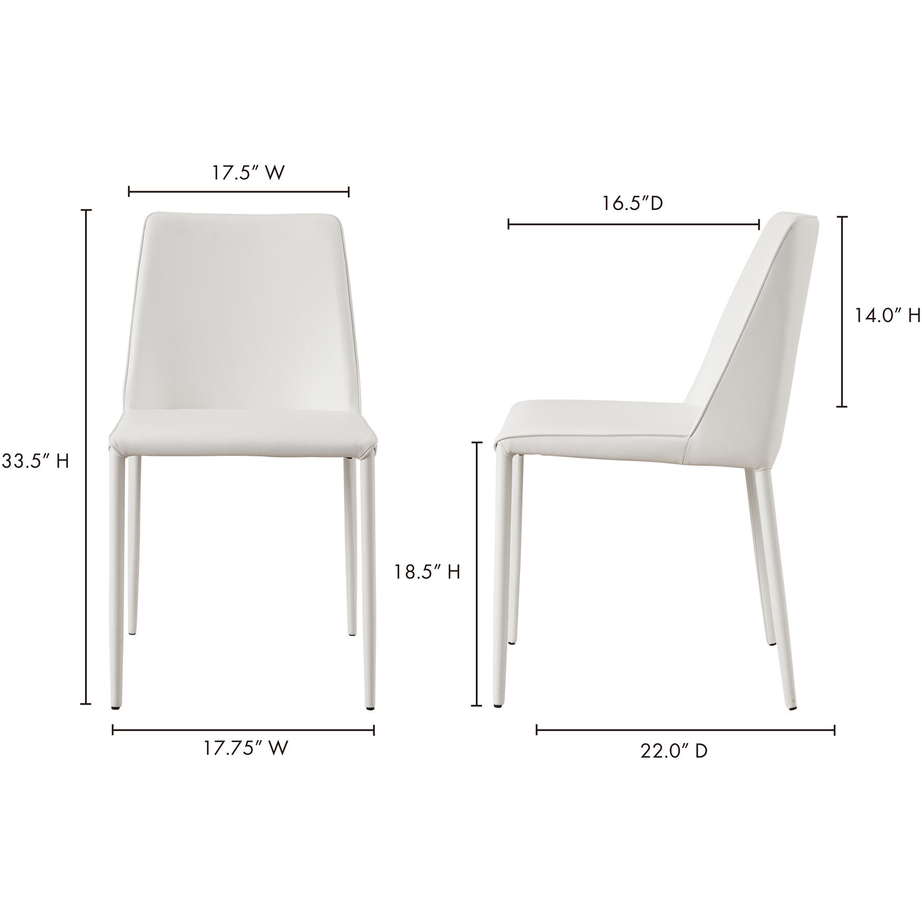 Nora White Dining Chair