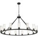 Titus 15 Light 62.5 inch Matte Black Chandelier Ceiling Light