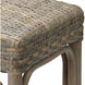 Avery Matte Grey Rattan Bench