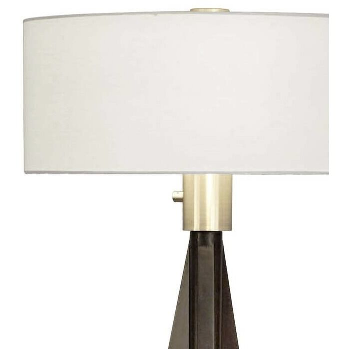 Tripod 58 inch 60.00 watt Pecan and Brushed Nickel Floor Lamp Portable Light