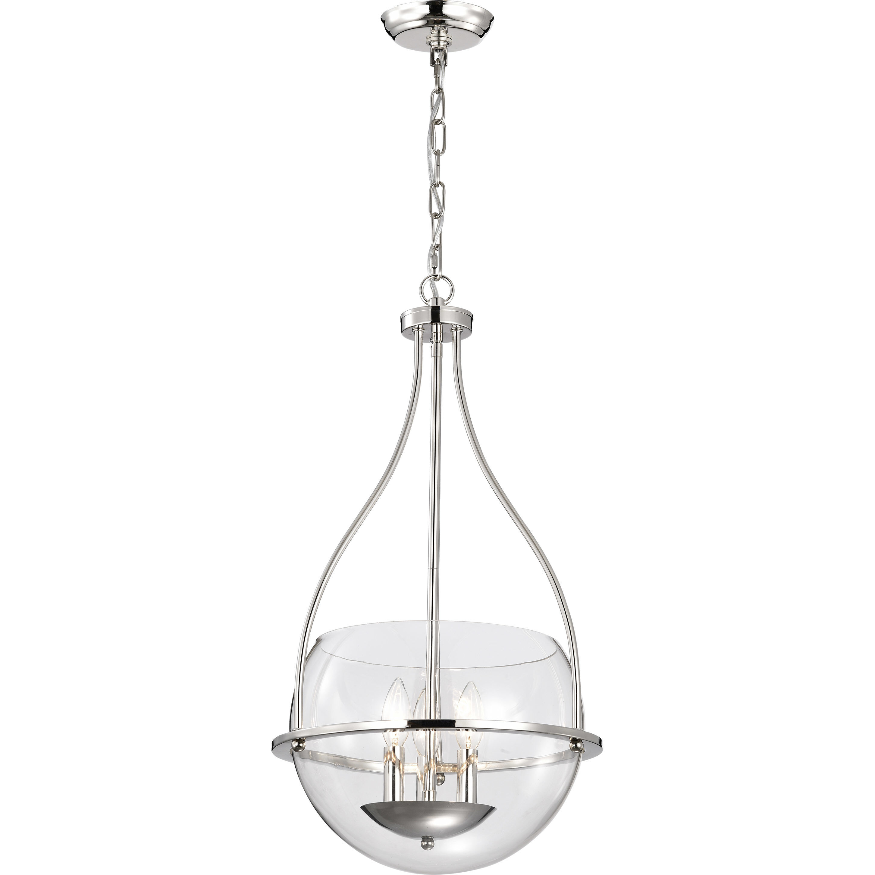 Amado 3 Light 14 inch Polished Nickel Pendant Ceiling Light