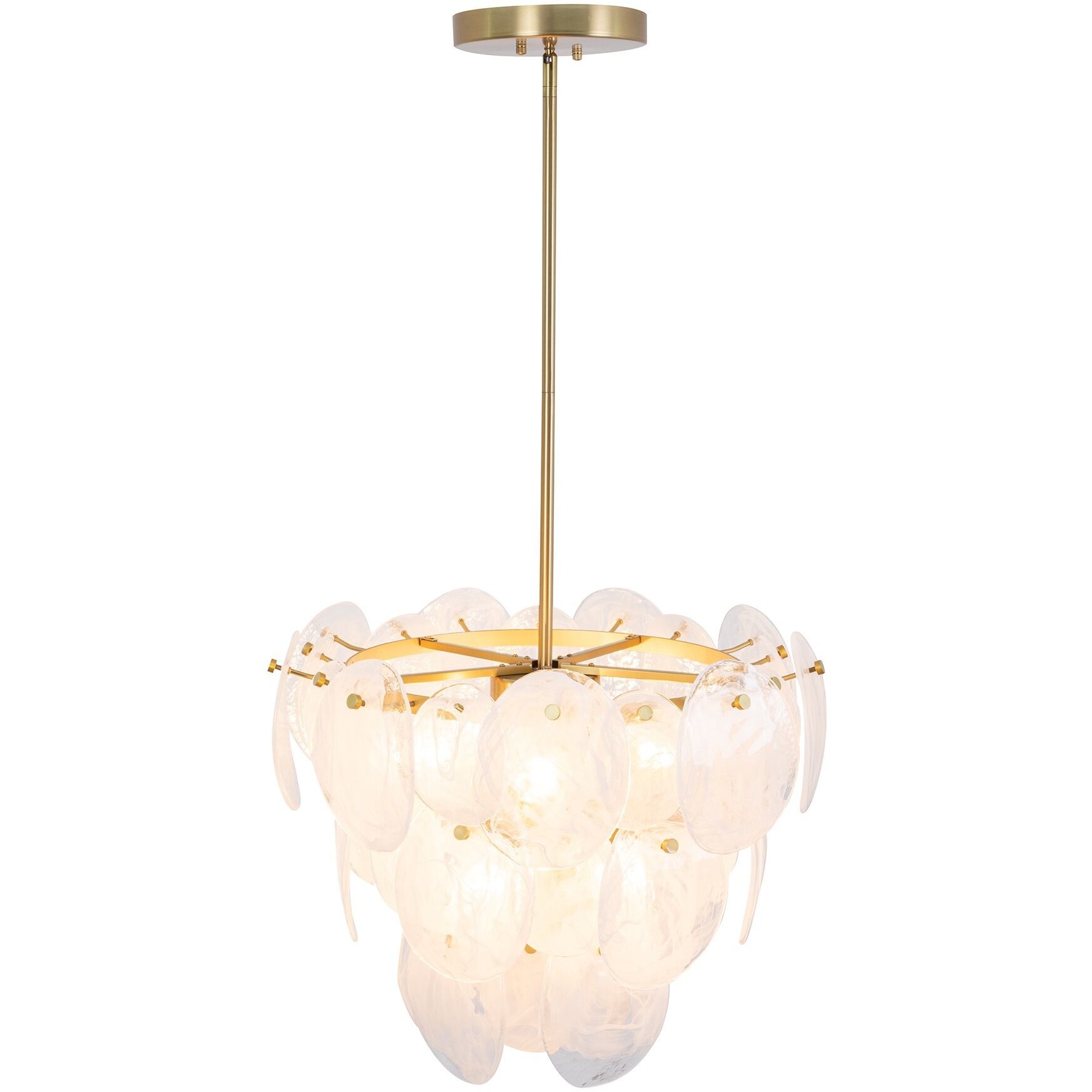 Lily 8 Light 23.58 inch Brushed Brass Chandelier Ceiling Light