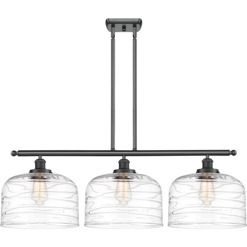 Ballston Bell 3 Light 36 inch Matte Black Island Light Ceiling Light