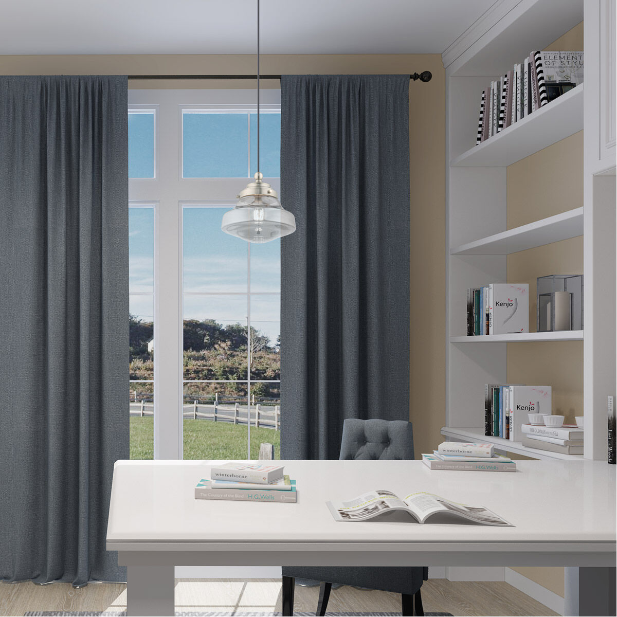 Art Glass 1 Light 9 inch Brushed Nickel Mini Pendant Ceiling Light