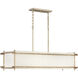 Tress 6 Light 42 inch Champagne Gold Indoor Linear Chandelier Ceiling Light