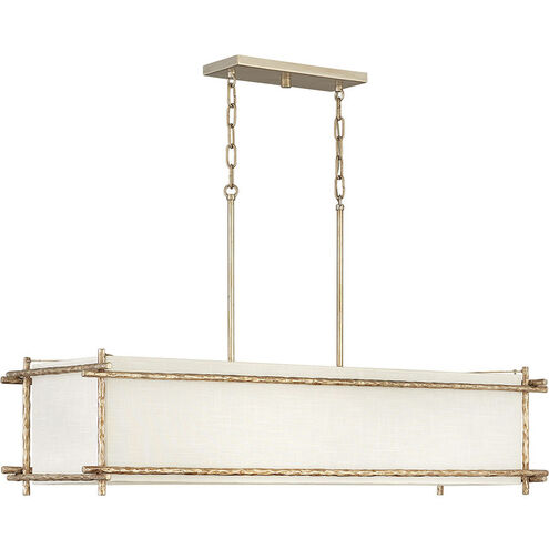 Tress 6 Light 42 inch Champagne Gold Indoor Linear Chandelier Ceiling Light