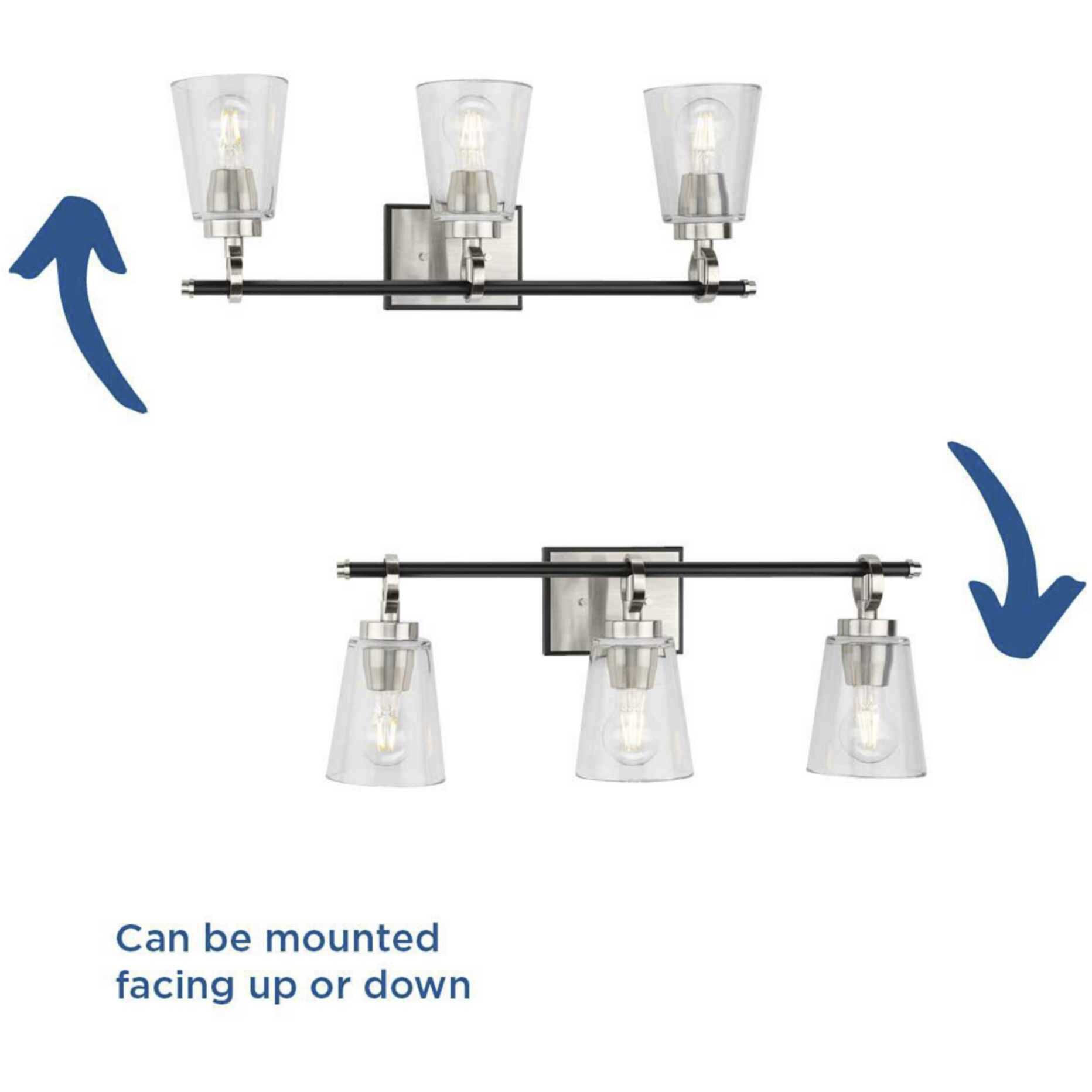 Cassell 3 Light 24.12 inch Brushed Nickel Bathroom Vanity Light Wall Light